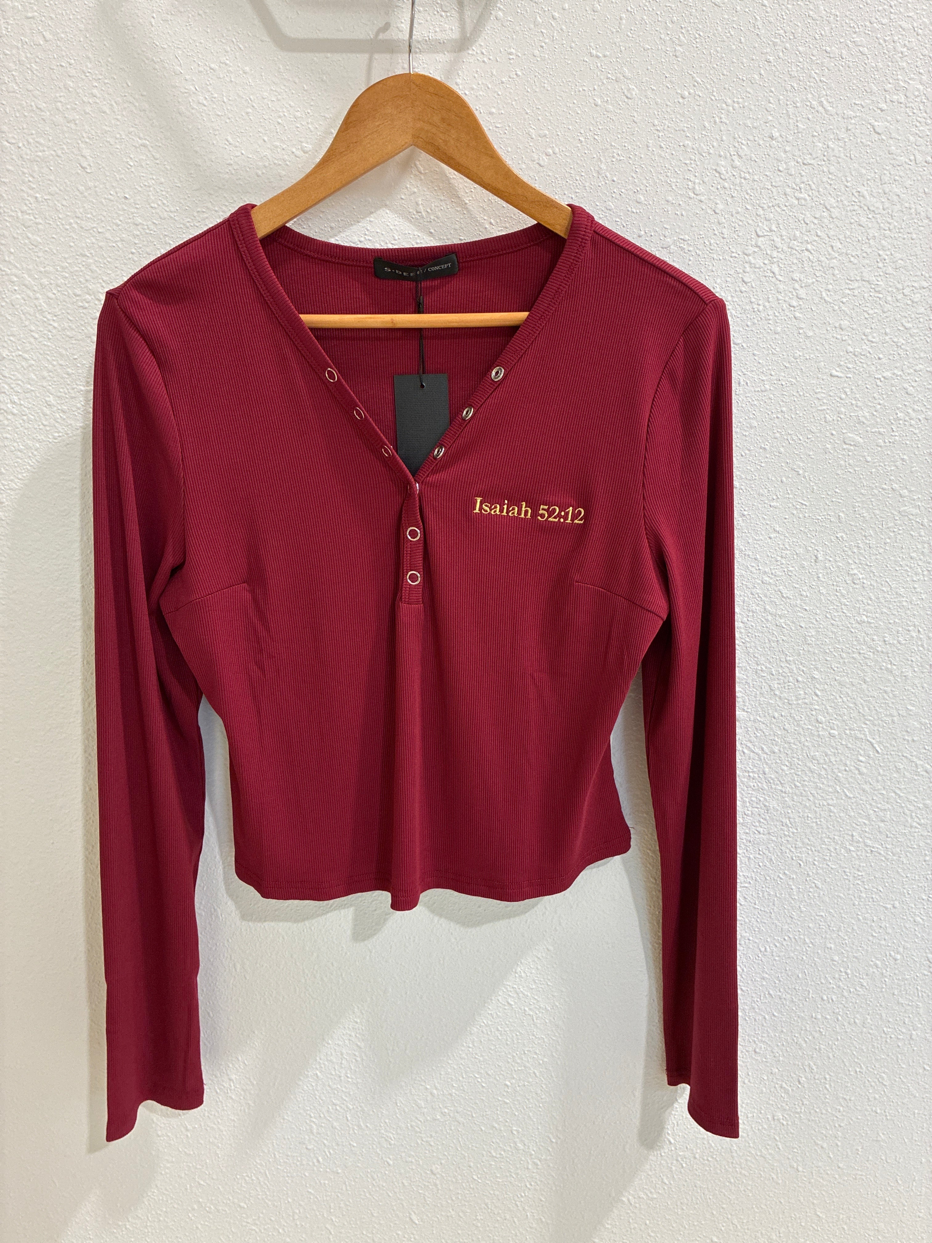 Isaiah 52:12 | X-Large | sdeer shirt | custom embroidered