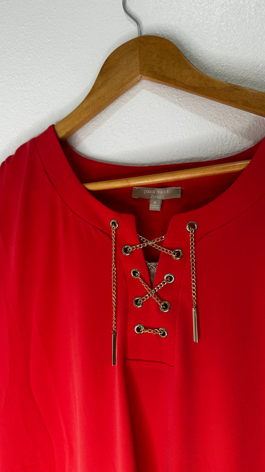 Joan Vass blouse | medium | firecracker pink