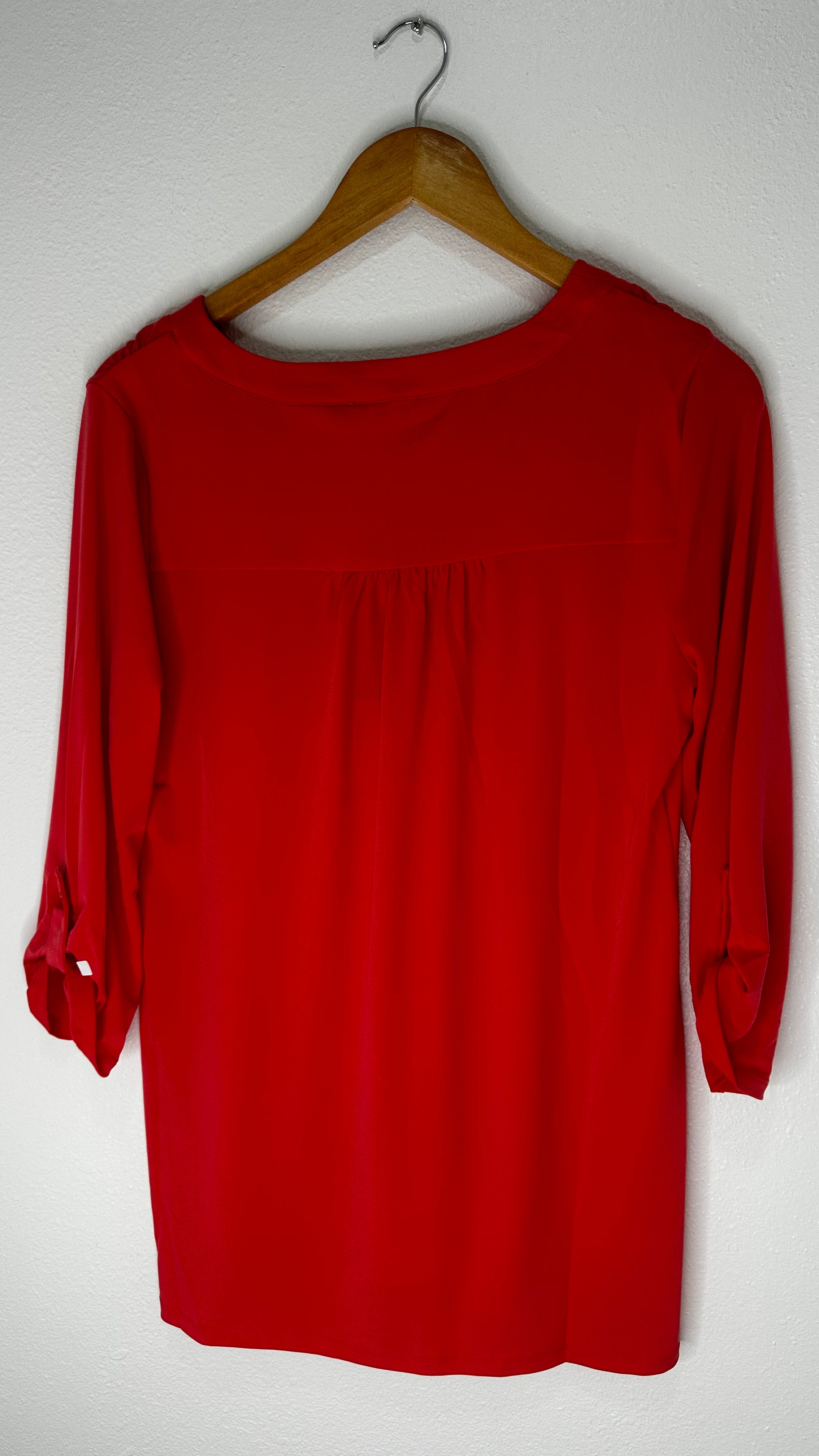 Joan Vass blouse | medium | firecracker pink