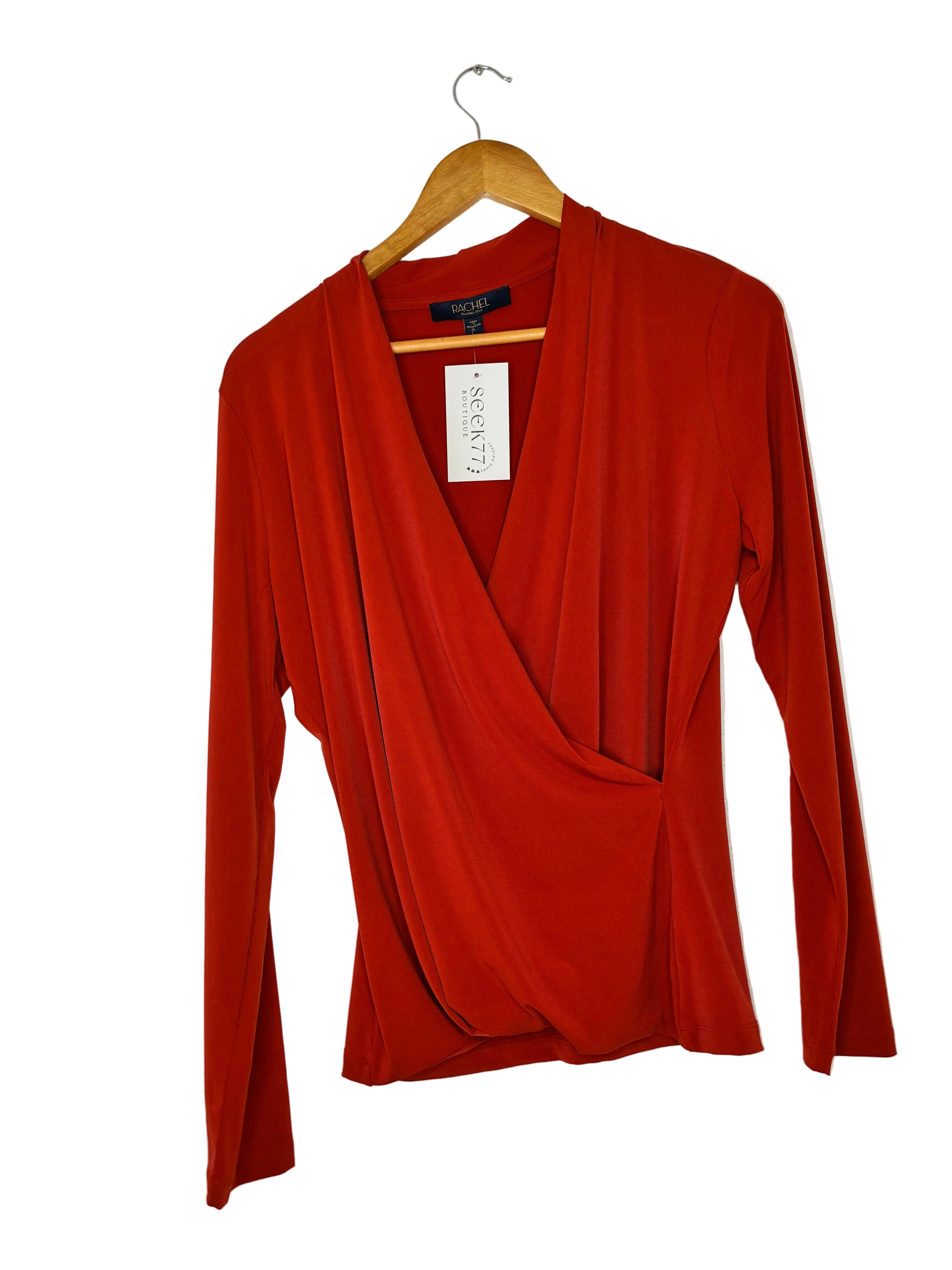 Rachel Zoe Blouse | Large| red -orange
