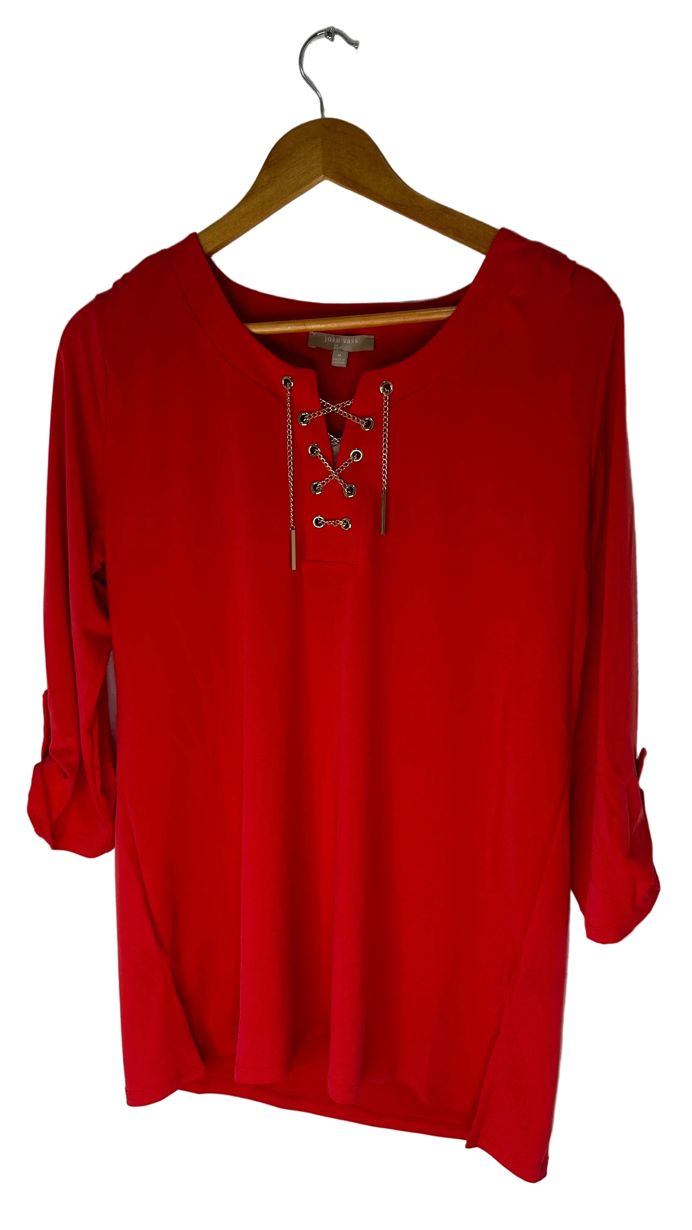 Joan Vass blouse | medium | firecracker pink