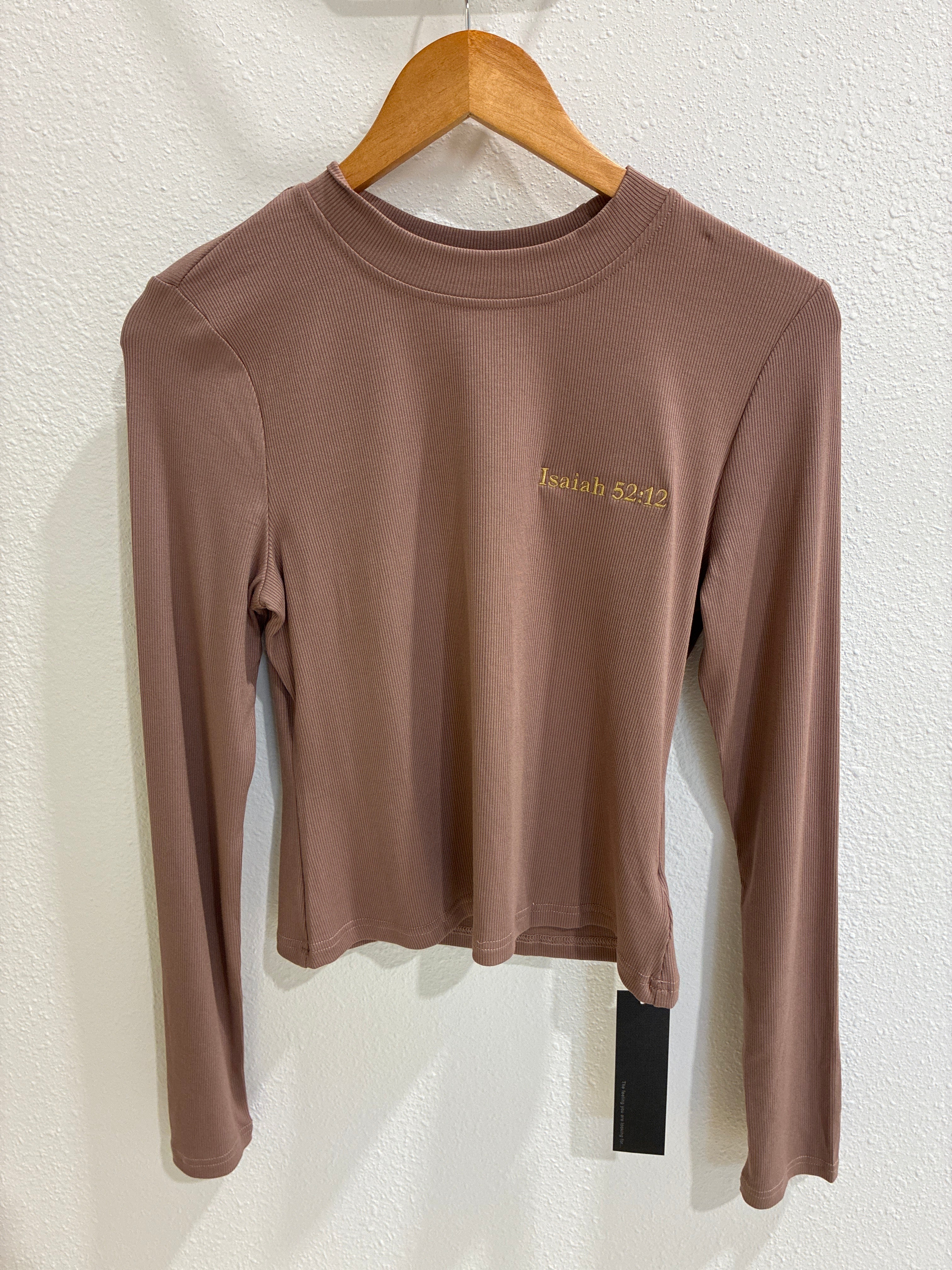 Isaiah 52:12 | Sdeer large brown shirt | Custom embroidered