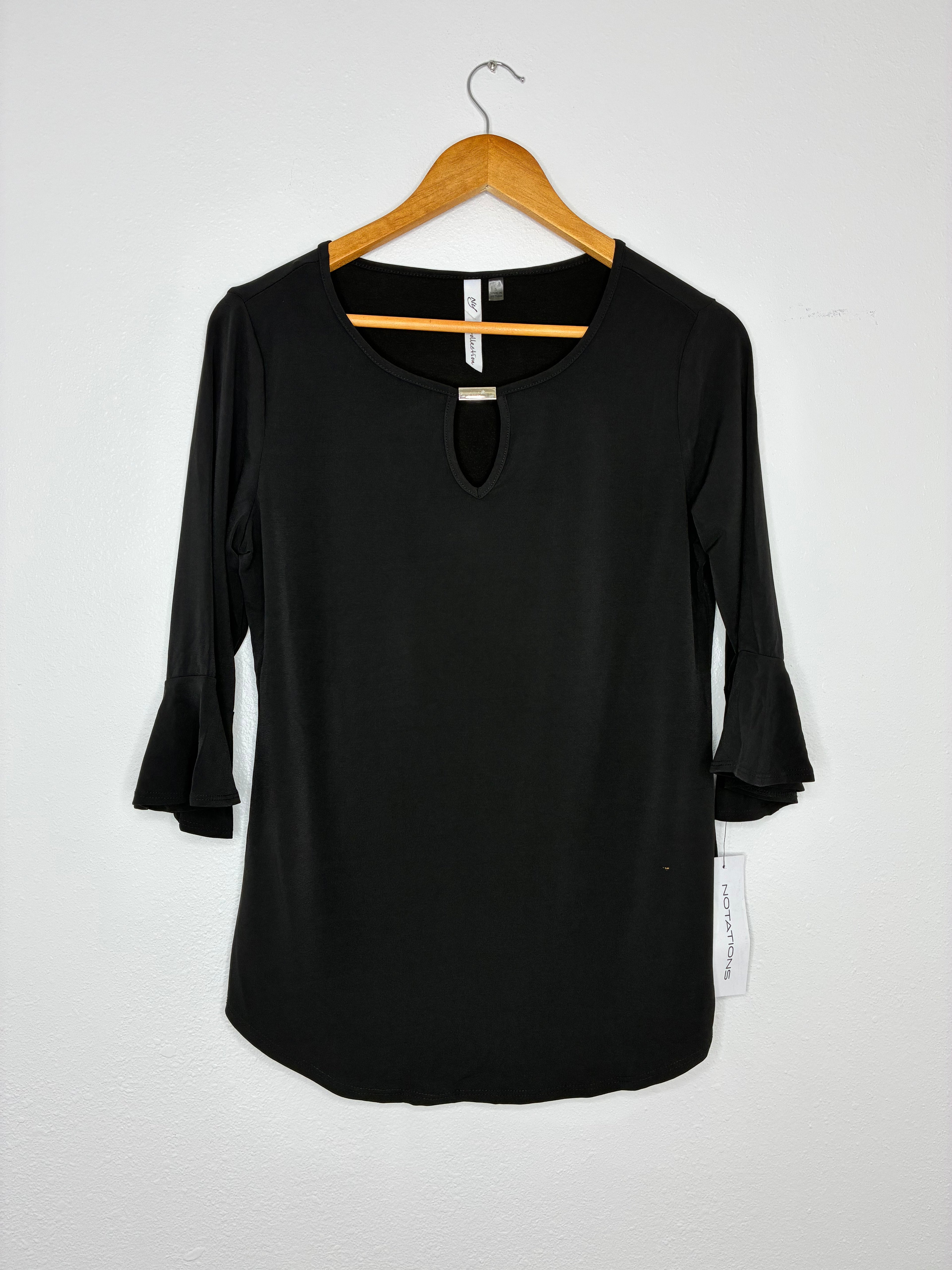 NY Collections Blouse | small | black