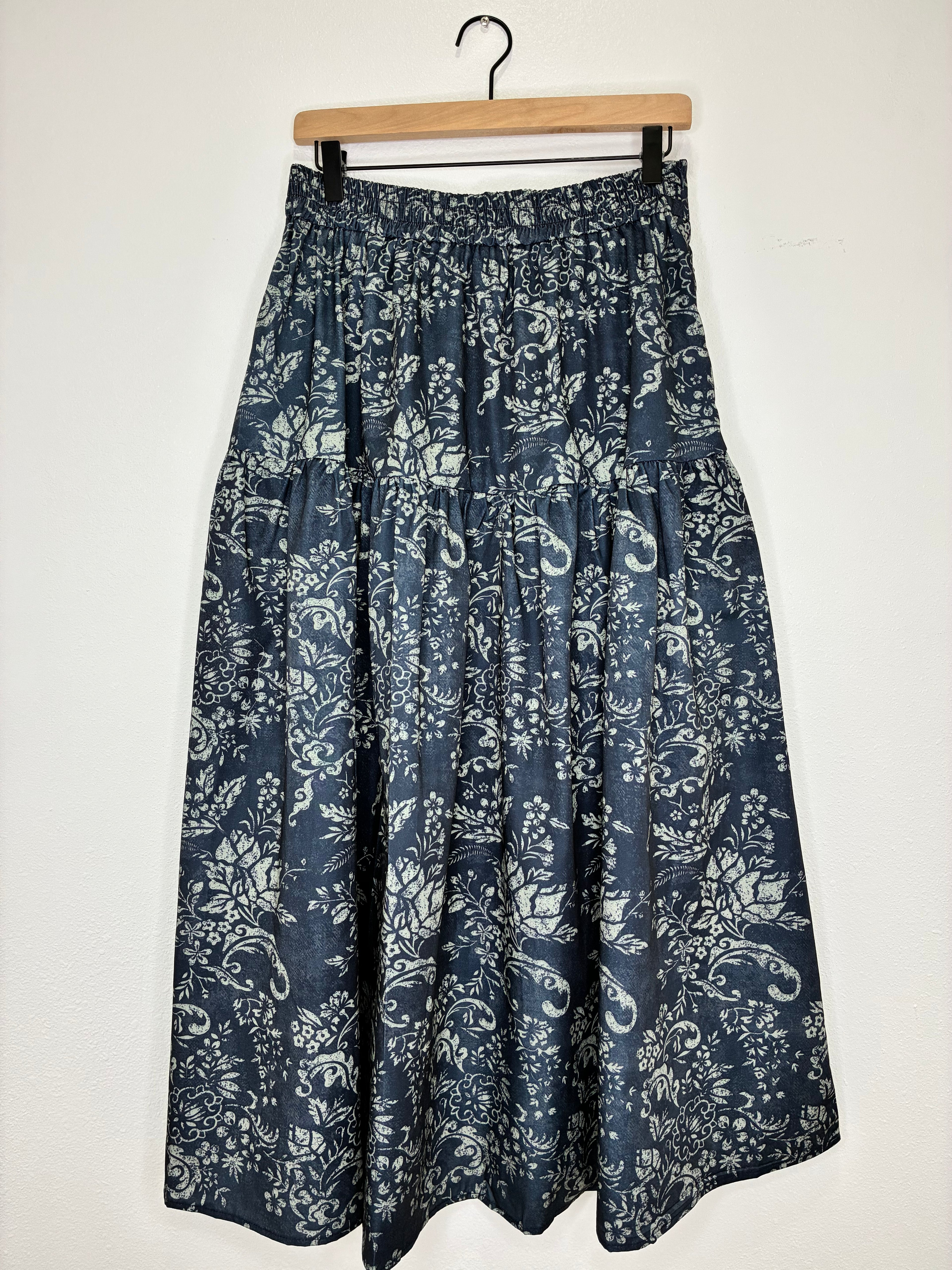 Blue Floral Maxi Skirt – S.DEER